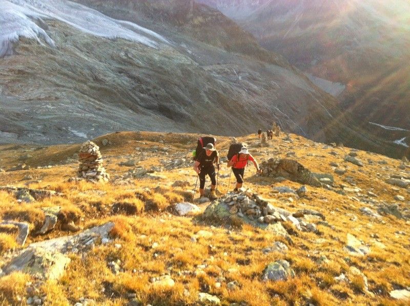 Laurent et Antoine arrivent à Arpitettaz